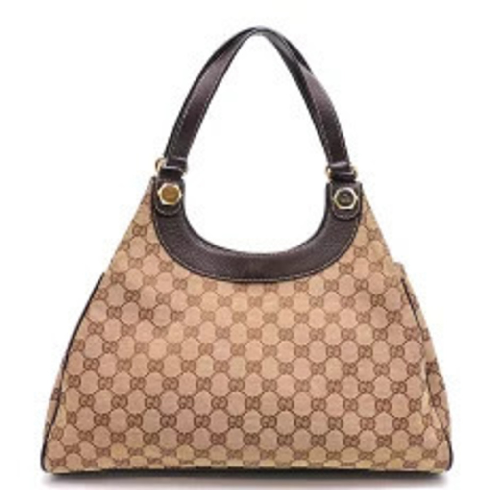 Gucci Canvas Shoulder Brown GG Bag Beige Brown Tan